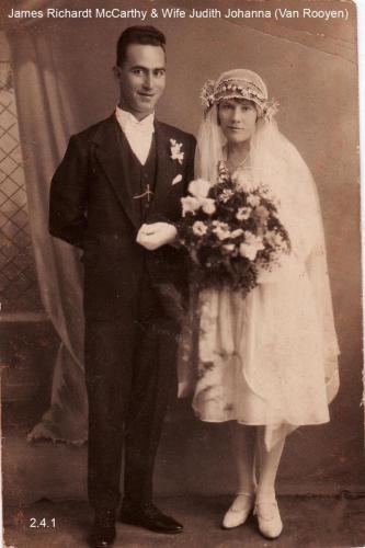 Grandfather James Richardt married Judith Johanna
