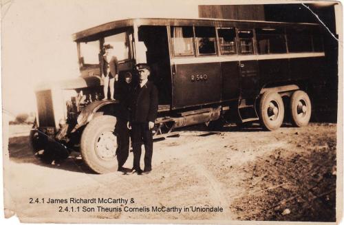 Theunis and his son Richard at Uniondale work Railways