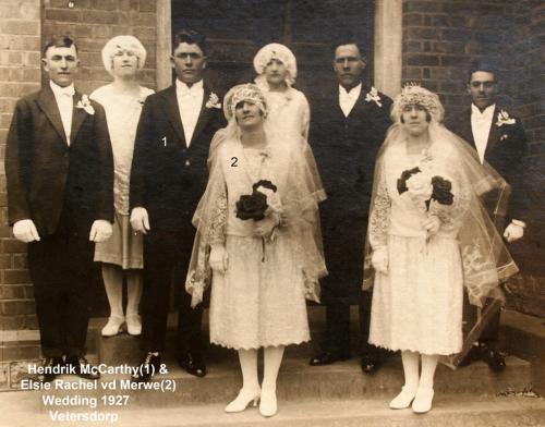 Hendrik and Elsie vd Merwe`s Wedding