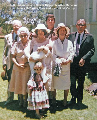 James, Marthie Marie and Parents at their daughters babtism