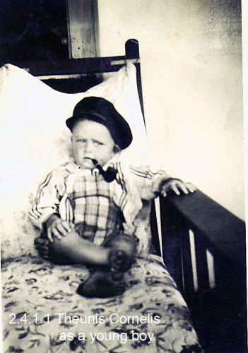 My father Theunis Cornelis as a young boy